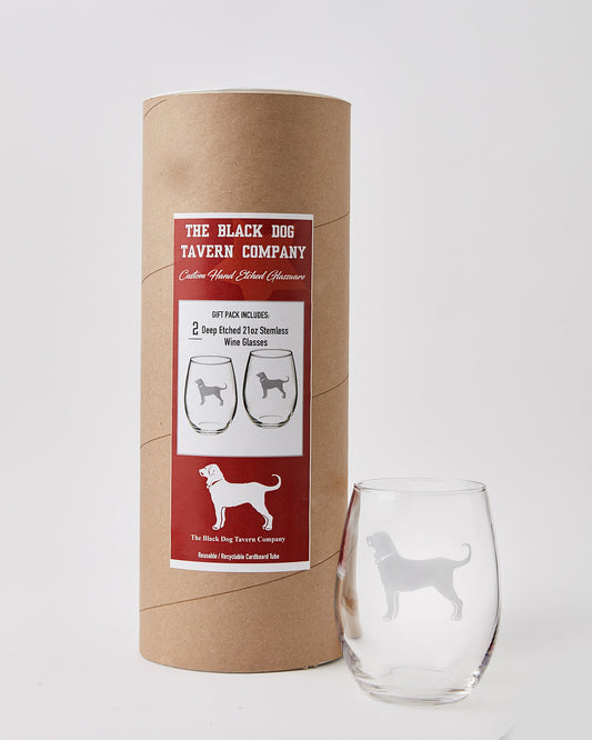 Black Dog Wine Glass Set (2)