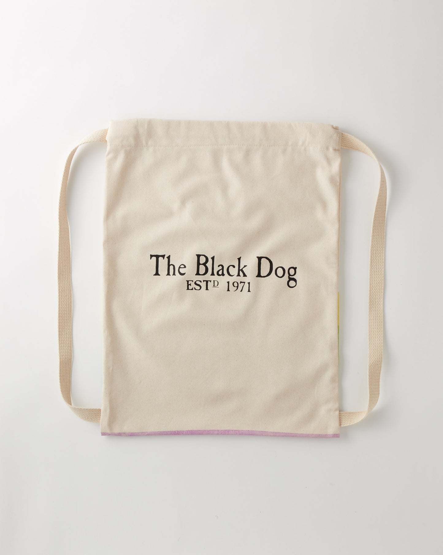 Black Dog Large Drawstring Bag