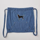 Black Dog Fleece Drawstring Bag